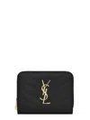 Saint Laurent "cassandre Matelassé" Leather Wallet In Black
