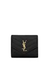 Saint Laurent Mini Zipped Bi-fold Wallet In Schwarz