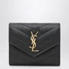 Saint Laurent Tri-fold Cassandre Wallet In Black