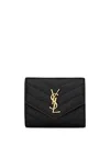 Saint Laurent Logo Lettering Wallet In Black