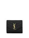 Saint Laurent Logo Lettering Wallet In Black