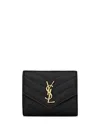 Saint Laurent Logo Lettering Wallet In Black