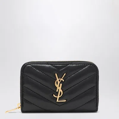 Saint Laurent Cassandre Matelassé Wallet In Black