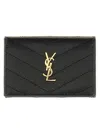 Saint Laurent Cassandre Matelassé Wallet In Black