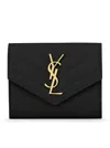 Saint Laurent Cassandre Matelasse` Wallet In Black