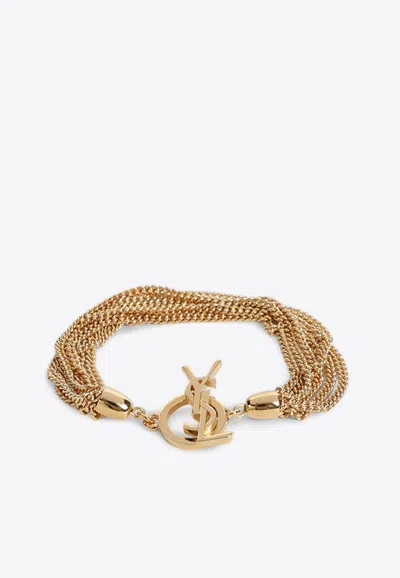 Saint Laurent Bracelet In Or Laiton
