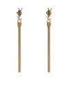 Saint Laurent Metal Earrings With Cassandre Tassel In Gold