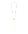 Saint Laurent Cassandre Metal Tassel Necklace In Yellow