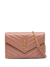 Saint Laurent Cassandre Mini Bag In Pink
