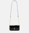 Saint Laurent Cassandre Mini Croc-effect Leather Phone Pouch In Black