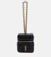 Saint Laurent Cassandre Mini Matelassé Leather Bag In Black