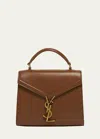 Saint Laurent Cassandre Mini Monogram Ysl Box Calf Top-handle Bag In Fox