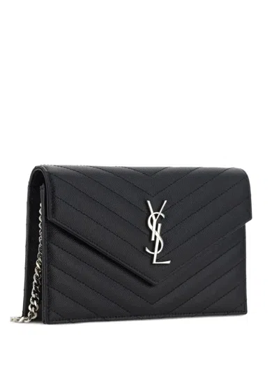 Saint Laurent Cassandre Mini-tasche In Black