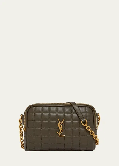 SAINT LAURENT CASSANDRE MINI YSL CAMERA BAG IN QUILTED SMOOTH LEATHER