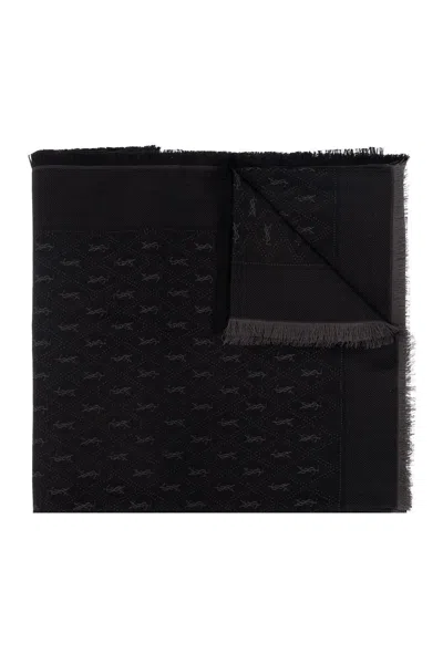 SAINT LAURENT CASSANDRE MONOGRAM LARGE SCARF