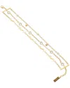 Saint Laurent Cassandre Pendants Chain Bracelet In Yellow