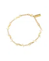 Saint Laurent Cassandre Multi-charm Bracelet In Gold