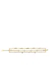Saint Laurent "cassandre" Crystal Multirow Bracelet In Gold