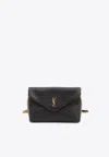 Saint Laurent Cassandre Crossbody Bag With Flap In Black