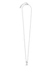 Saint Laurent Cassandre Ring Necklace In Metal In Silver