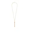 Saint Laurent Cassandre Necklace In Yellow