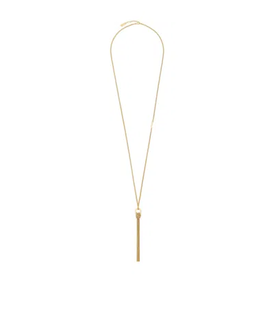 Saint Laurent Cassandre Necklace In Yellow