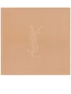 Saint Laurent Cassandre Nude Square Silk Scarf In Brown