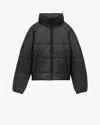 Saint Laurent Cassandre Padded And Quilted Nylon Jacket In Black