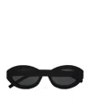 Saint Laurent Cassandre Oval Sunglasses In Black