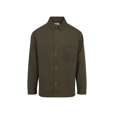 SAINT LAURENT SAINT LAURENT CASSANDRE OVERSHIRT IN COTTON LINEN GABARDINE