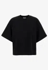 Saint Laurent Cassandre Oversized T-shirt In Black