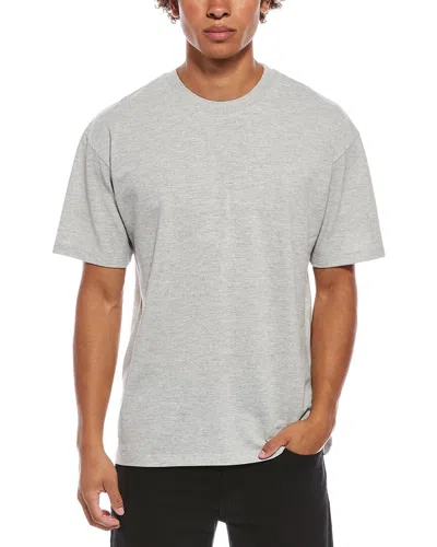 Saint Laurent Cassandre Oversized T-shirt In Gray
