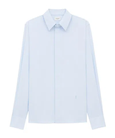Saint Laurent Cassandre Oxford Shirt In Cotton In Blue