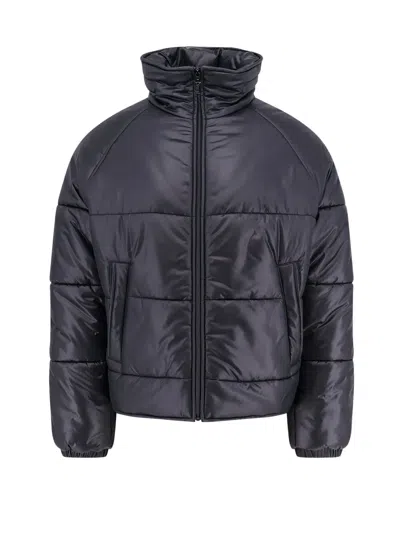 Saint Laurent Cassandre Padded And Quilted Nylon Jacket In Black