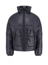 Saint Laurent Cassandre Padded And Quilted Nylon Jacket In Black