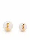 Saint Laurent Cassandre Pearl Asymmetric Earrings Accessories