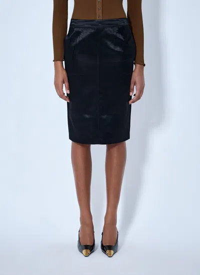 Saint Laurent Cassandre Pencil Skirt In Black
