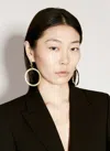 SAINT LAURENT CASSANDRE PENDANT HOOP EARRINGS