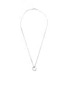 Saint Laurent Cassandre Ring Charm Necklace In Metallic
