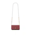 Saint Laurent Cassandre Phone Holder In Smooth Leather