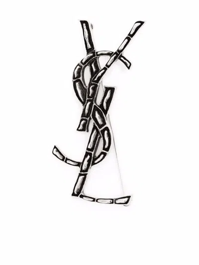 Saint Laurent Cassandre Pin In Black