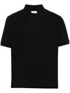 Saint Laurent Shirt With Polo Collar And Short Sleeves In Black
