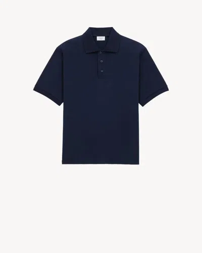 SAINT LAURENT SAINT LAURENT "CASSANDRE PIQUÉ" POLO SHIRT