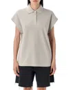 Saint Laurent Cassandra Cap Sleeve Polo Top