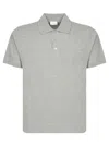 Saint Laurent Piqué-weave Polo Shirt In Gray