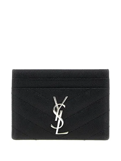 SAINT LAURENT CASSANDRE-PLAQUE CARD HOLDER