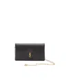 Saint Laurent Cassandre-plaque Cross Body Bag In Black