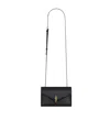Saint Laurent Cassandre-plaque Envelope Belt Bag In Black