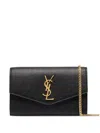 Saint Laurent Cassandre-plaque Mini Bag In Black
