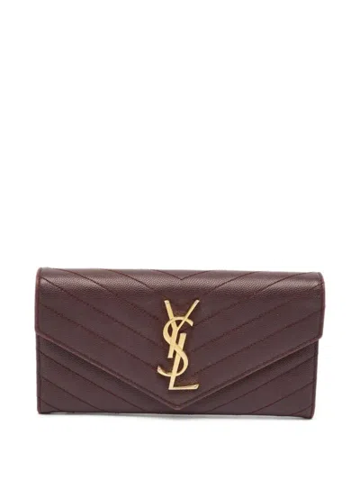 Pre-owned Saint Laurent Cassandre-plaque Wallet